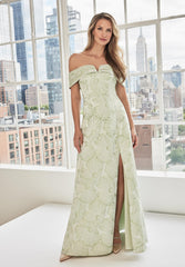 MGNY Madeline Gardner New York 73103 Long Formal Beaded Evening Dress
