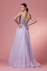 Spaghetti Strap A-Line Long Prom Dress