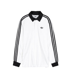 Three Stripes Rugby Long Sleeve Polo Shirt